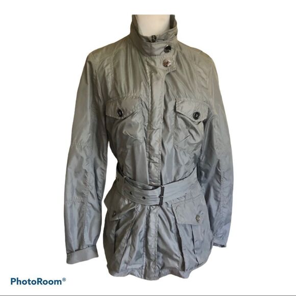 Zara gray lightweight belted utility jacket L - Picture 1 of 8